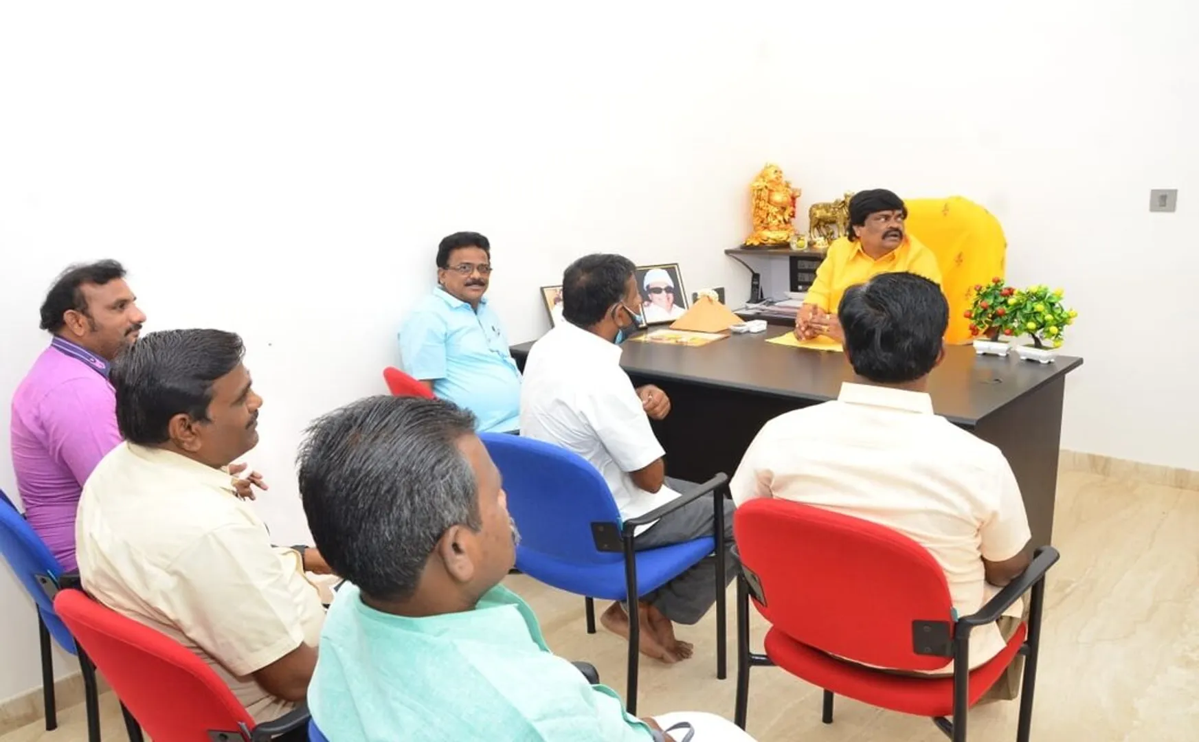 diwali festival crackers workers meet minister rajendra balaji
